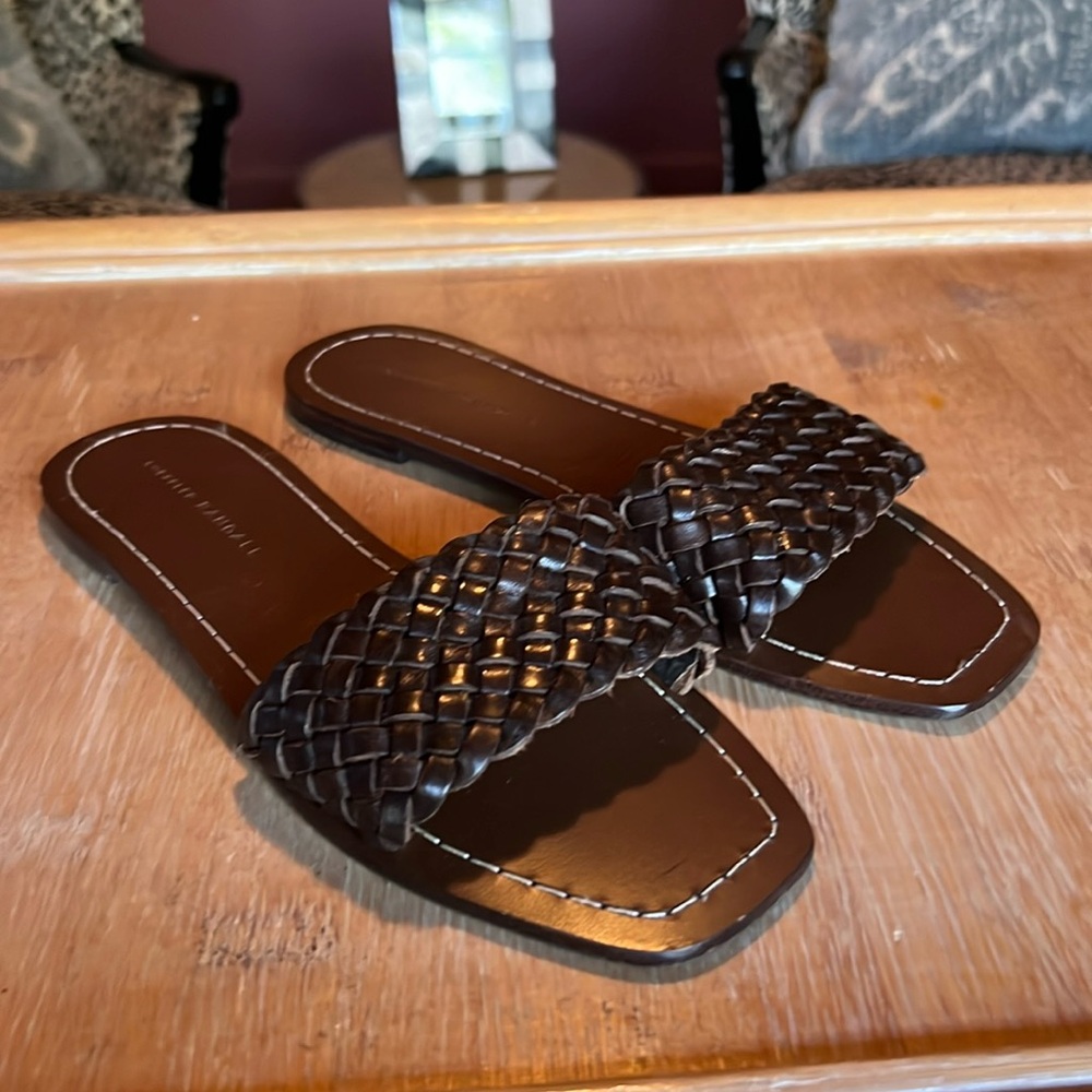 Loeffler Randall Braided Leather Sandals